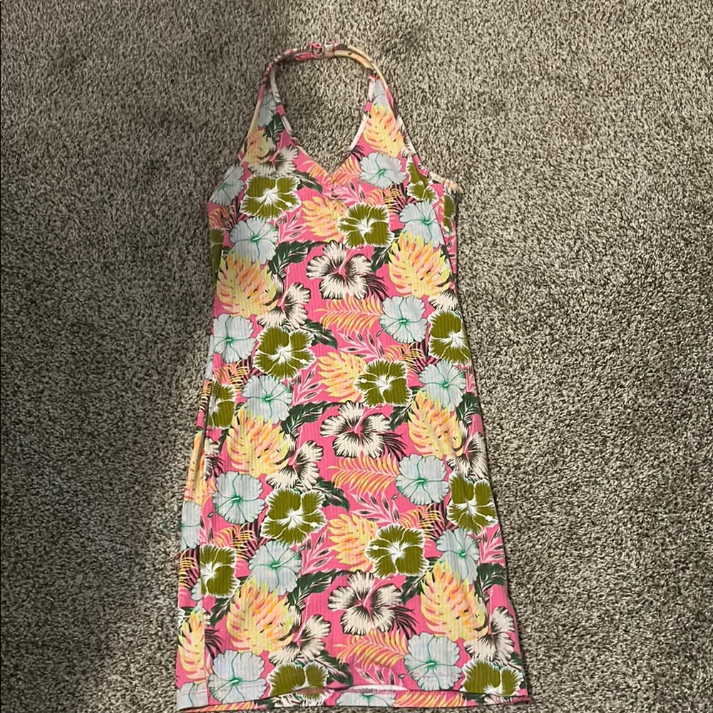 Art Class Pink Floral Kids Casual Dress